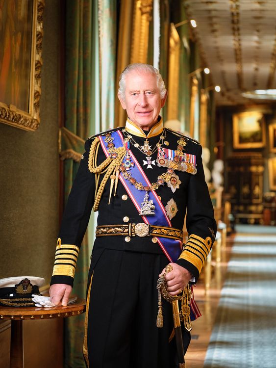 Official portrait of King Charles III
Pic: Hugo Burnand/Royal Household 2024/Cabinet Office