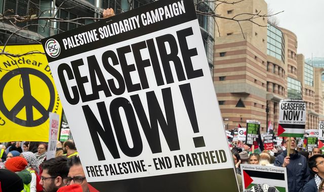 Middle East crisis: Six arrests as thousands of pro-Palestinian protesters gather in central London for 'global day of action' - Vimarsana News
