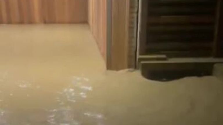 A family home near Bath that escaped Storm Henk unscathed was flooded by a &#34;three-hour deluge&#34; of rain last night, its owner has said.