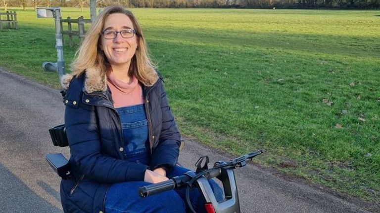 Dr Nathalie MacDermott now uses a mobility scooter. Pic: Dr Nathalie MacDermott