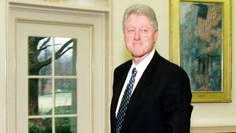President Bill Clinton on his last day in office on 20 January 2001