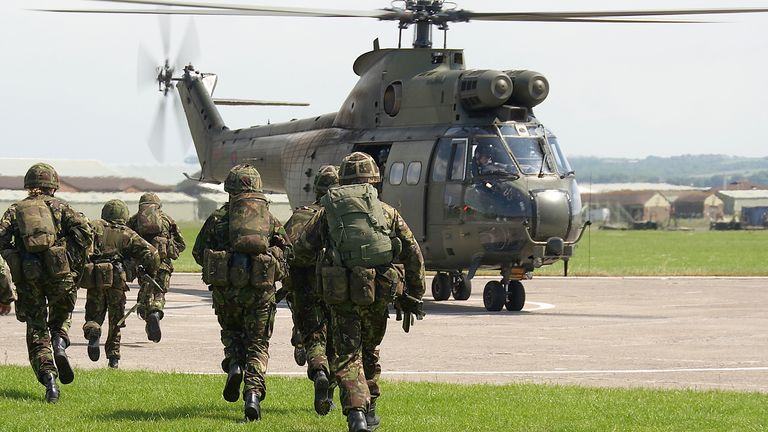 Some 20,000 Army, Navy and RAF personnel will be deployed to the NATO military drill Pic: File 