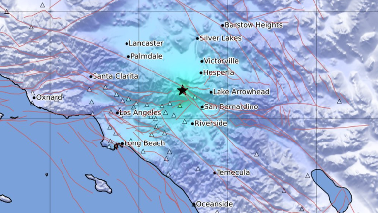 Earthquake hits southern California with rocking felt in