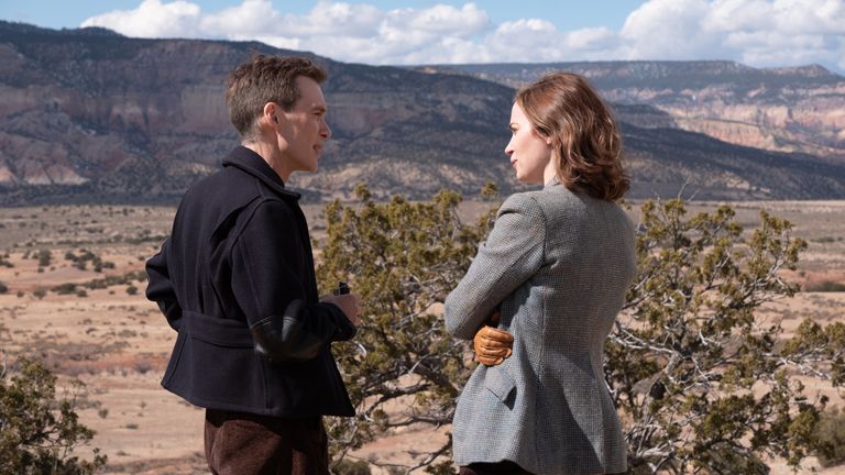 L to R: Cillian Murphy is J Robert Oppenheimer and Emily Blunt is Kitty Oppenheimer in Oppenheimer, written, produced, and directed by Christopher Nolan. Pic: Universal Pictures