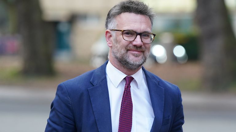 TV auctioneer Charles Hanson outside Derby Magistrates' Court