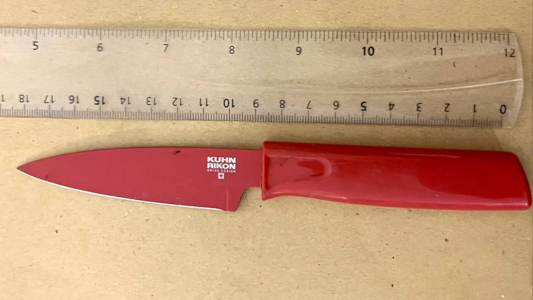 knife used by Damien Byrnes