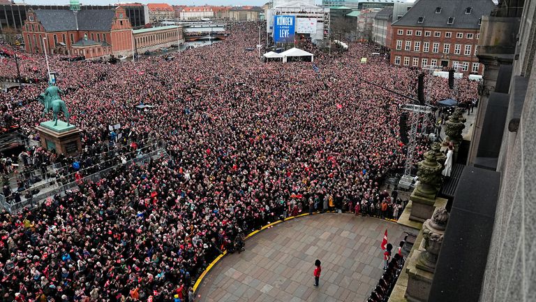 Thousands of Danes turned out for the occasion