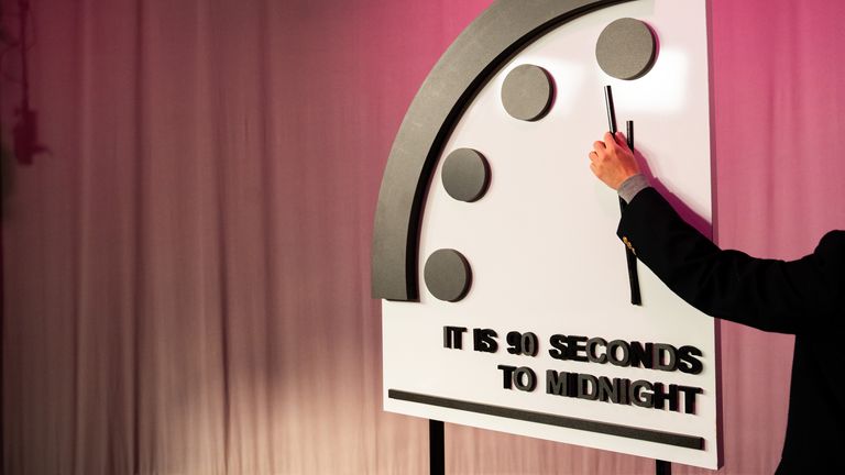 The Doomsday Clock remains at 90 seconds to midnight