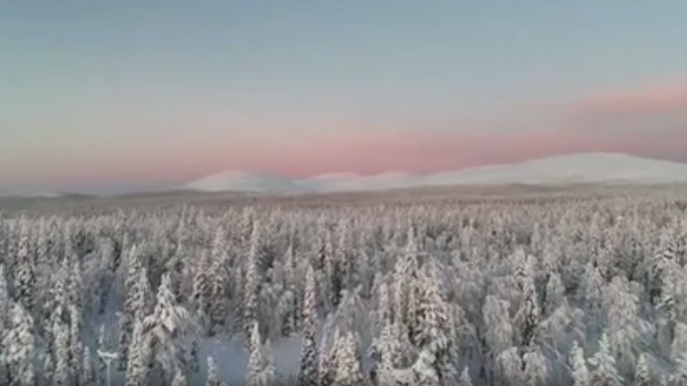 The 400m-wide avalanche happened in northern Finland