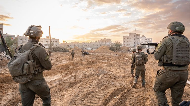 IDF troops operate in a location given as Gaza.

Pic: IDF