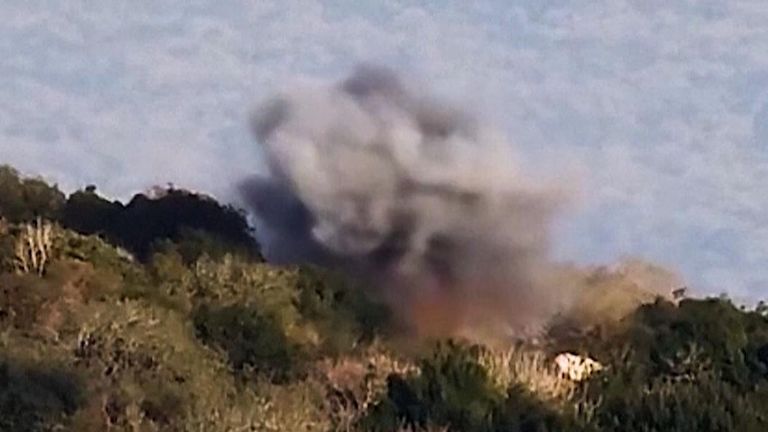 Hezbollah video shows what purports to be an Israeli tank being hit by a missile