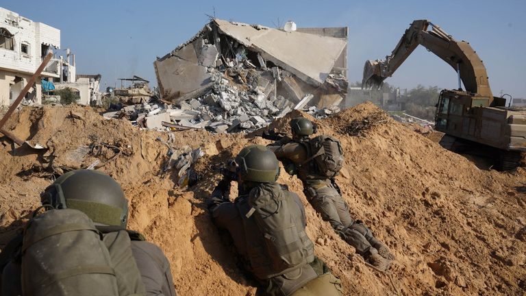 Israeli soldiers in Gaza. Pic: Israel Defence Forces