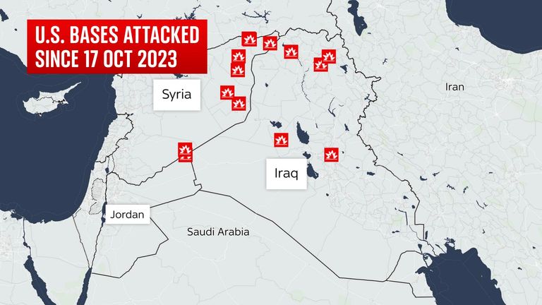 There have been more than 160 attacks on US bases in the Middle East. Source: ACLED 