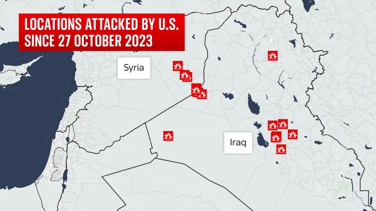 US attacks since 27 October. Source: ACLED