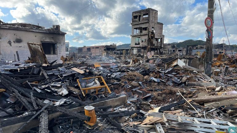 Sky News reports from Wajima, in the Noto peninsula, which was badly hit by the earthquake