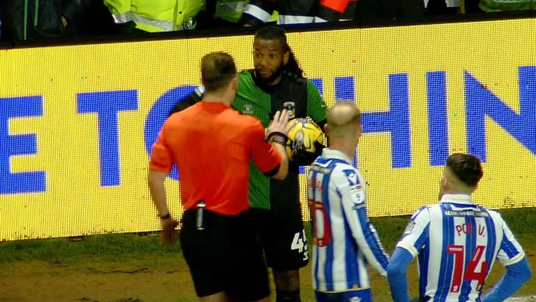 Kasey Palmer alleges racism from the crowd. Pic: Sky Sports