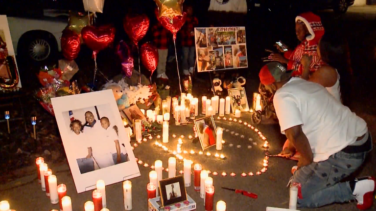A vigil was held in KJ&#39;s memory. Pic: KCRA/NBC News