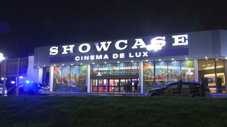 Police received a report of a shooting at the Showcase Cinema at 8.50pm on Wednesday