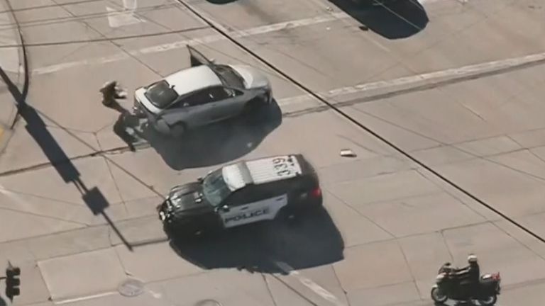 Los Angeles: Pedestrian Hit In Police Chase Walks Away Uninjured | US ...