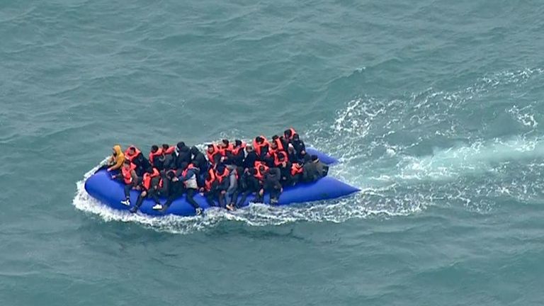A boat reportedly carrying migrants has been seen crossing the Channel