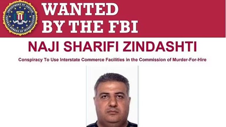 Naji Sharifi Zindashti&#39;s FBI wanted poster 