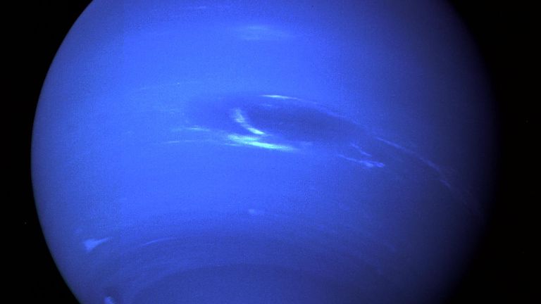 An undated photo of Neptune seen from NASA&#39;s Voyager 2 in what was believed to be its true colour