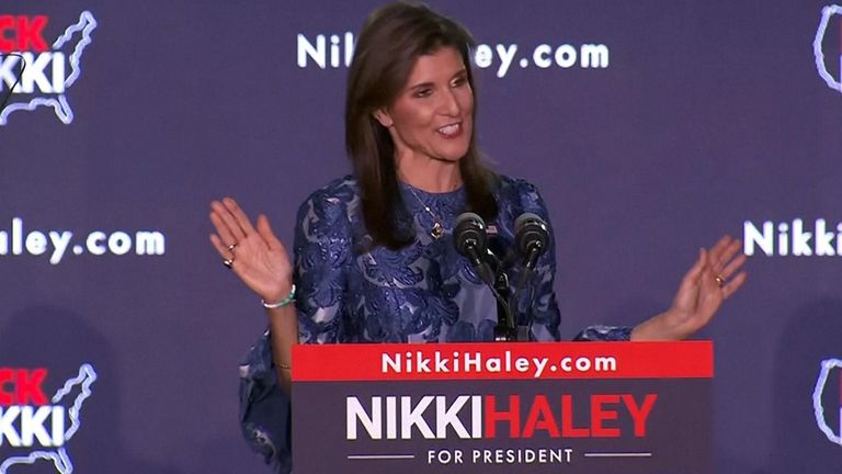 Nikki Haley vows to carry on after losing to Donald Trump in New Hampshire