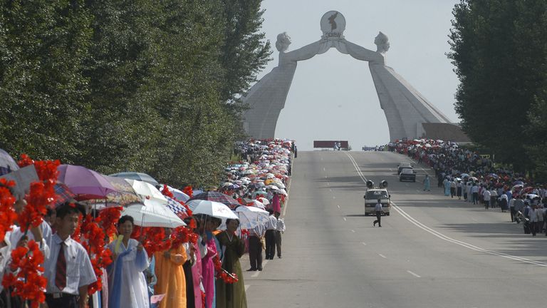 North Korea Reportedly Tears Down Monument To Peace And Reunification   Skynews North Korea South Korea 6431549 