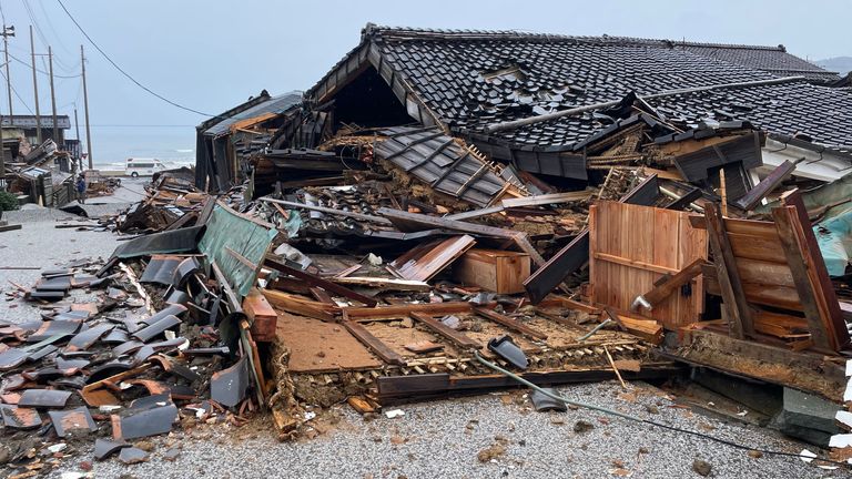 In one village, on Japan&#39;s Noto peninsular, entire streets of old traditional houses are, at best, damaged beyond what&#39;s habitable, surrounded by shattered glass and fallen beams and, at worst, have completed collapsed