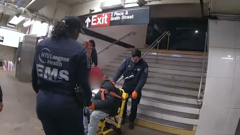 New York City subway rescue. Pic: NYPD