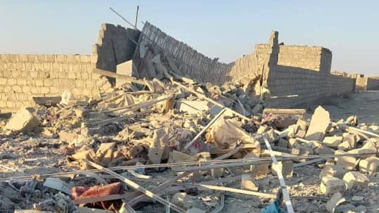 Damage caused by the strikes inside Iran