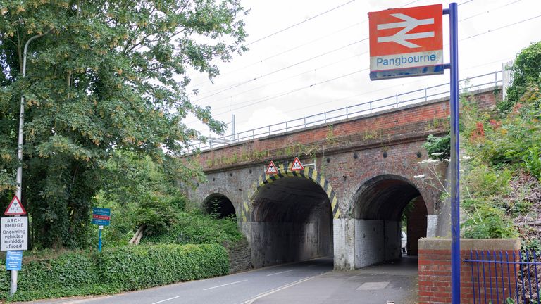 The body of a man was found at Pangbourne station on Thursday evening (Pic: Google Street View)