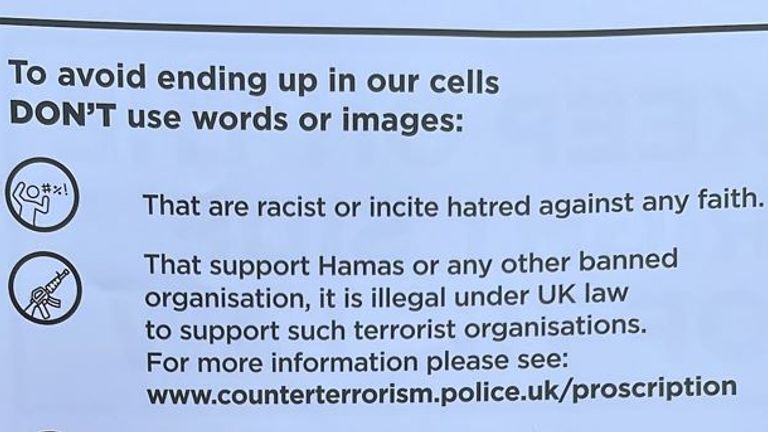 Part of a leaflet handed out by the Met Police