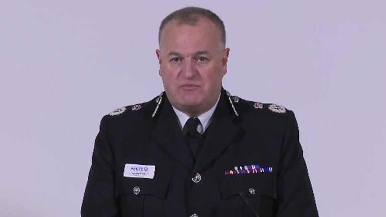 Greater Manchester Police&#39;s chief constable, Steven Watson, speaks at a press conference following the publication of the report into Rochdale grooming gangs
