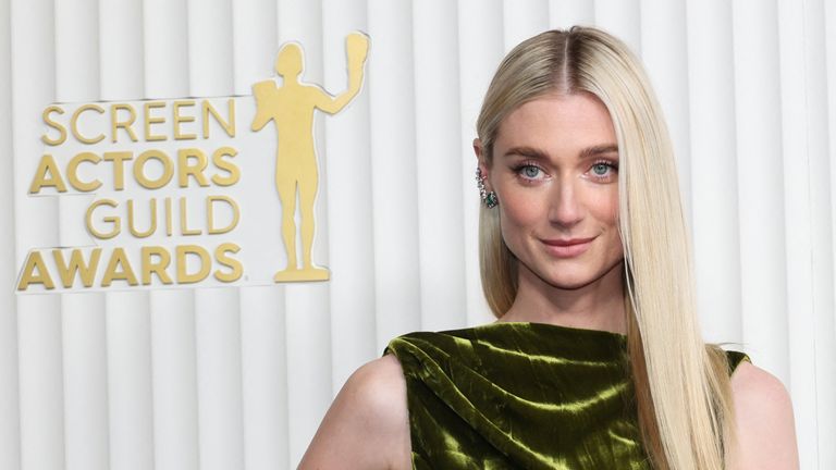 Elizabeth Debicki at the 2023 Screen Actors Guild Awards - she is nominated for her role in The Crown this year