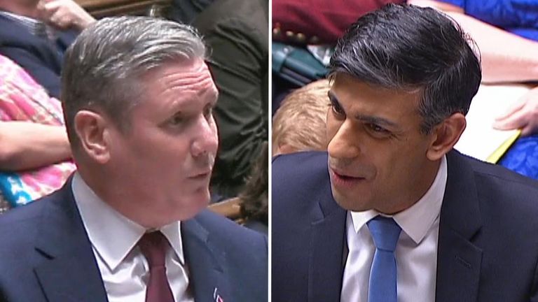 Sir Keir Starmer questions the prime minister on childcare
