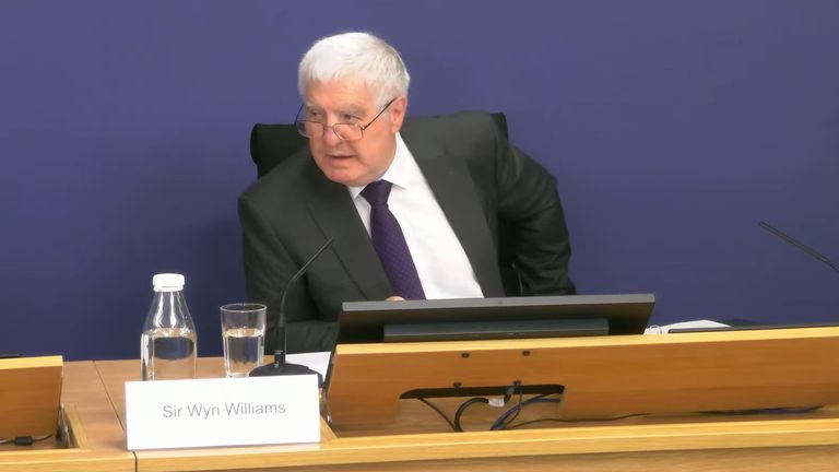 Screen grab taken from the Post Office Horizon IT Inquiry of the chair of the inquiry, Sir Wyn Williams, during phase four of the inquiry at Aldwych House, central London. Picture date: Thursday January 11, 2024.

