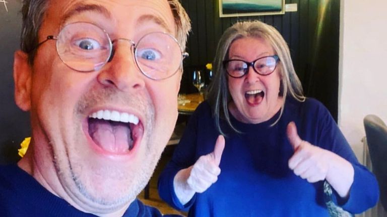 Pat (right) appeared with son Stephen (left) for three series. Pic: Instagram.com/stephengwebb1971