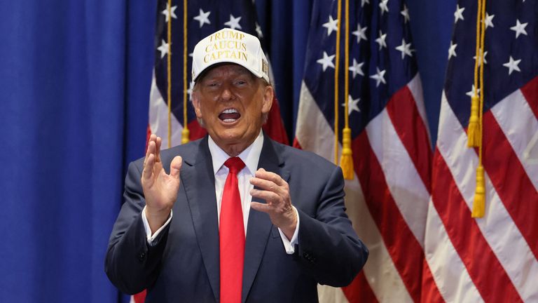 Donald Trump urged voters to head out in the conditions