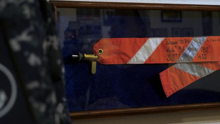 The arming pin for a British missile fired at Russia&#39;s naval headquarters in the port city of Sevastopol