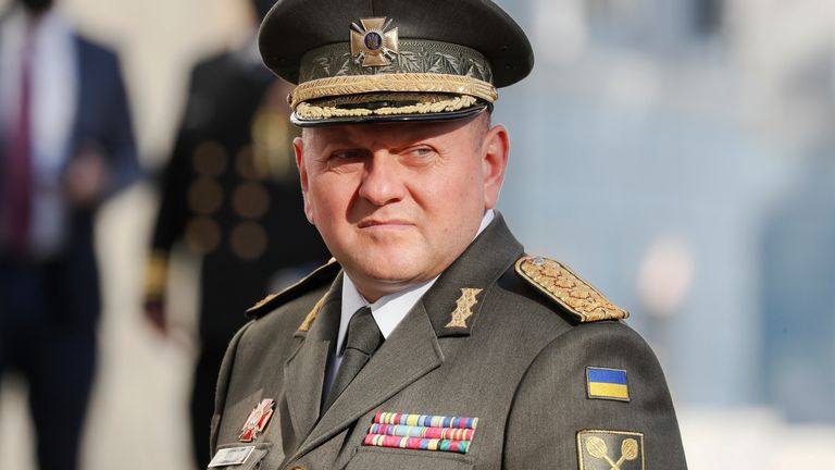 Ukraine's commander-in-chief of the armed forces, Valerii Zaluzhnyi. Pic: Reuters