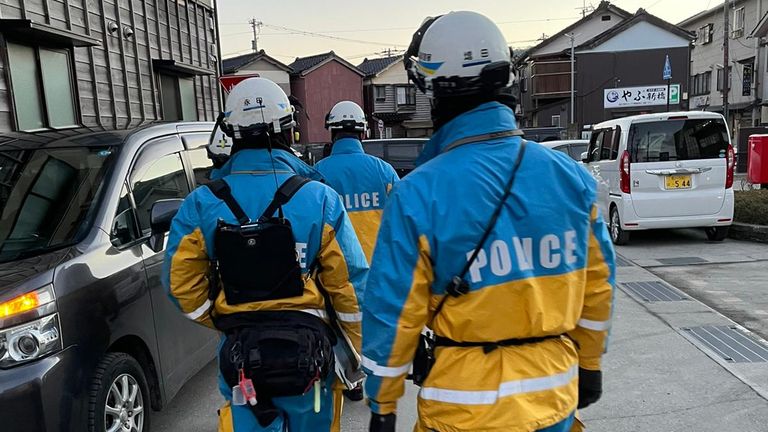 Emergency services respond after Wajima in Japan was devastated by a 7.6 magnitude earthquake