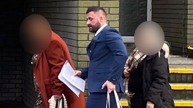 Leigh Brookfield leaves Llanelli Magistrates' Court at a previous hearing