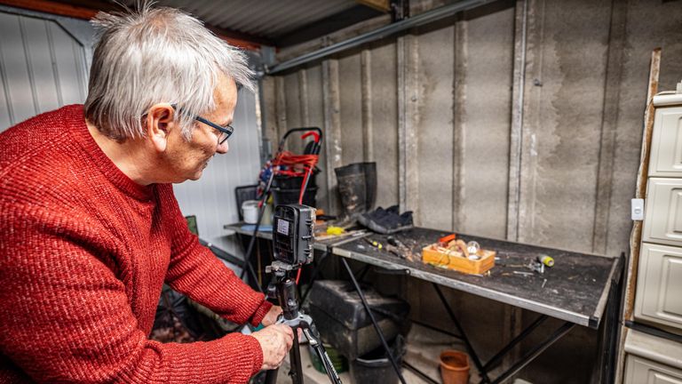 Welsh Tidy Mouse has been caught on camera tidying 75-yearold Rodney Holbrook&#39;s shed in Powys, Mid Wales. Pic: Animal News Agency