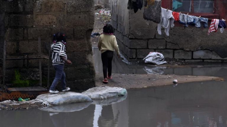 Heavy rains have contaminated drinking water in overpopulated and impoverished urban areas