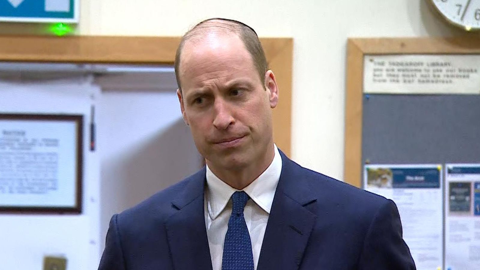 Prince William expresses concern over rise of antisemitism in the UK during visit to Western Marble Arch Synagogue