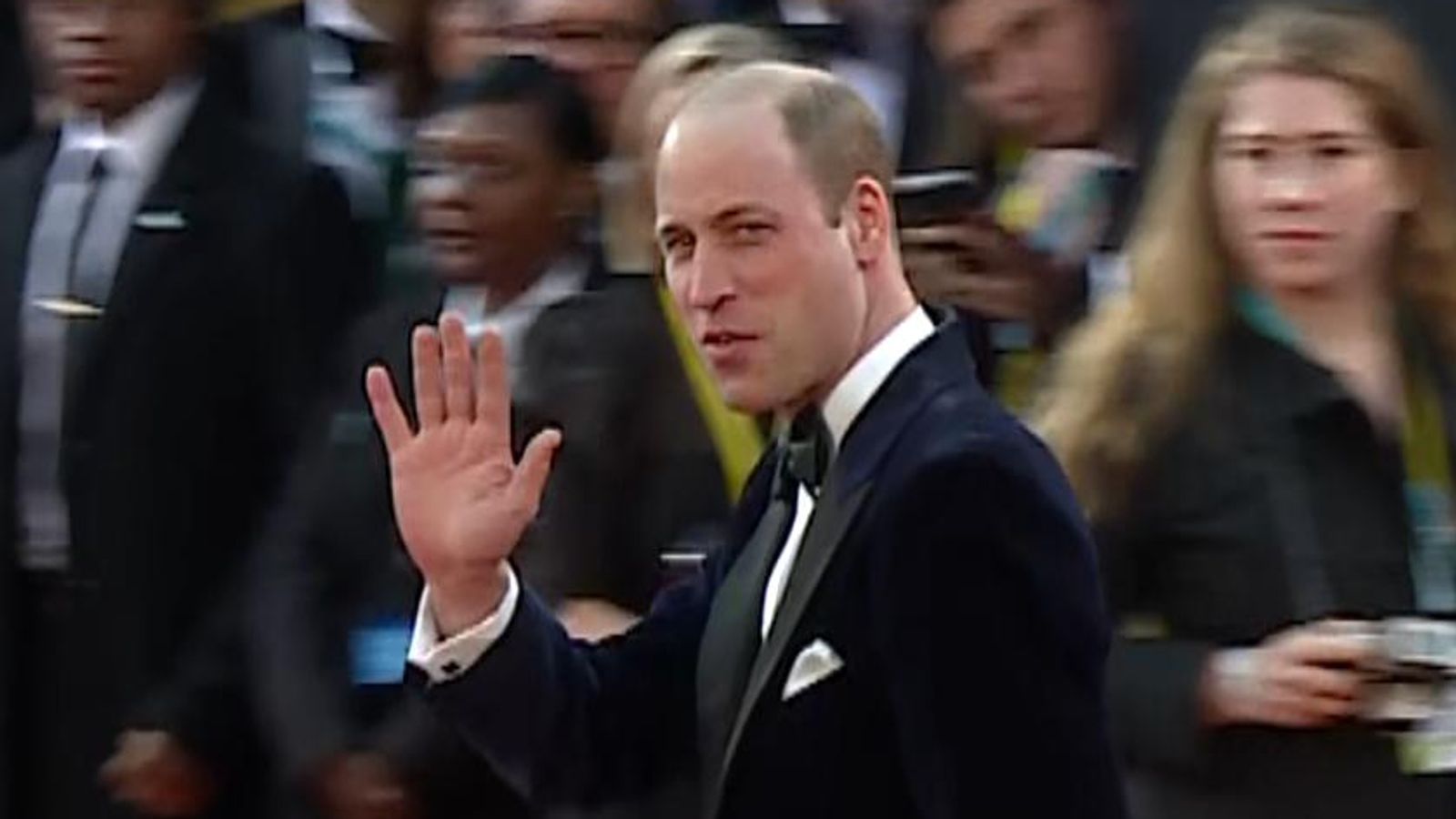 Prince William arrives at BAFTAs in Central London | Ents & Arts News ...