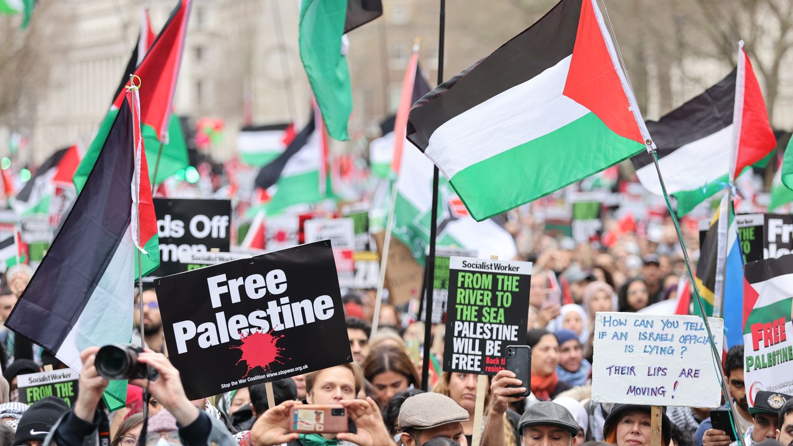 Pro-Palestine demonstrators promise to march for ‘as long as it takes’ | UK News