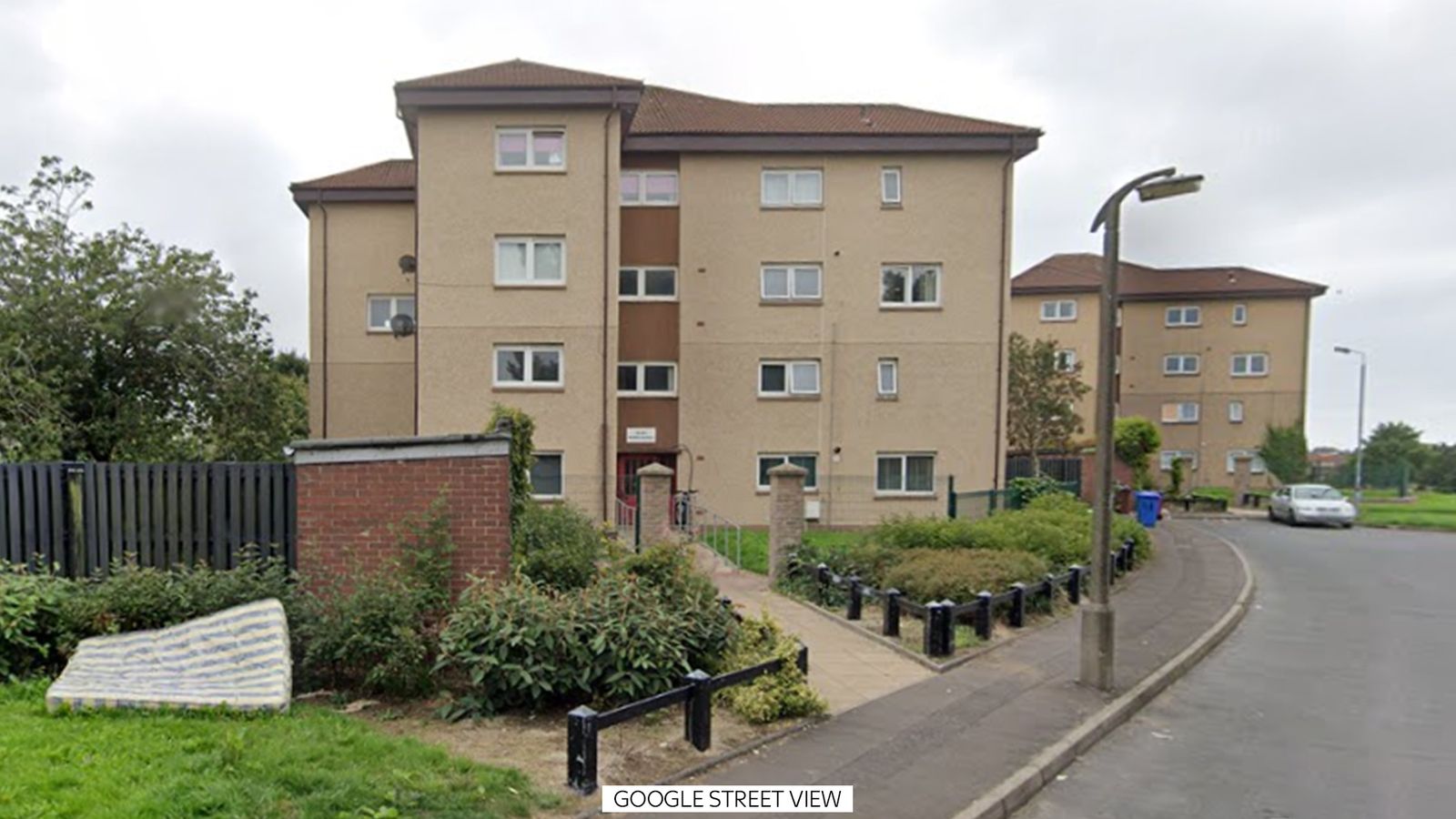 Woman dies in hospital after plunging from window at block of flats in Irvine.