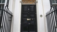 A view of the front door of 11 Downing Street.
Pic: Reuters
